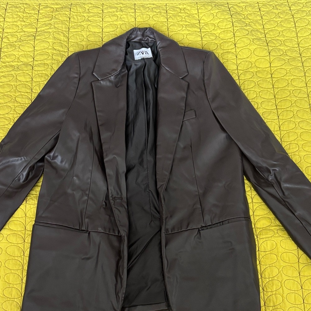 Zara Brown Leather Jacket